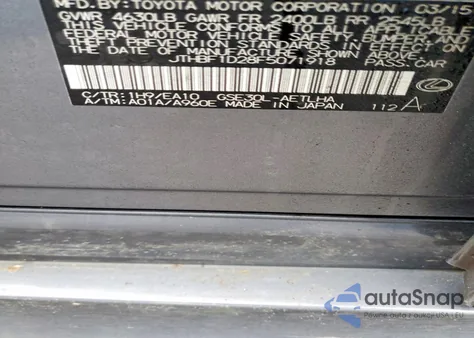 2015 Lexus Is 250 z USA, uszkodzony, nr VIN JTHBF1D28F5071918